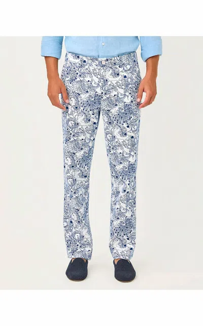 Lilly Pulitzer Stuff Mizner Stretch Pant In Starlight Navy Zoology In Blue