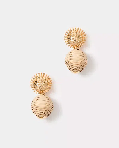 Lilly Pulitzer Summer Shorelines Wicker Earrings In Brown