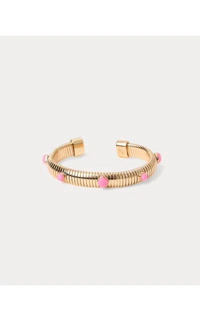 Lilly Pulitzer Sunshine Grove Bangle Bracelet In Cherry Blossom Pink In Metallic