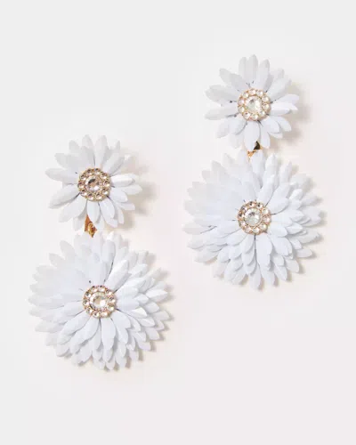 Lilly Pulitzer Sunshine Statement Earrings In White