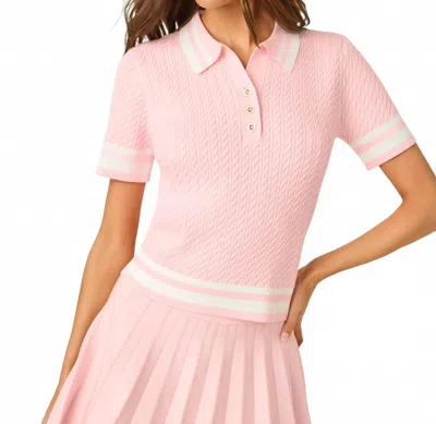 Lilly Pulitzer Suzette Sweater In Pink Muse X Resort White In Multi