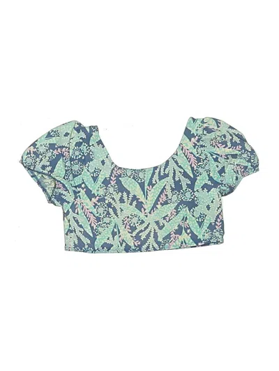Pre-owned Lilly Pulitzer Swimsuit Top Blue Swimwear