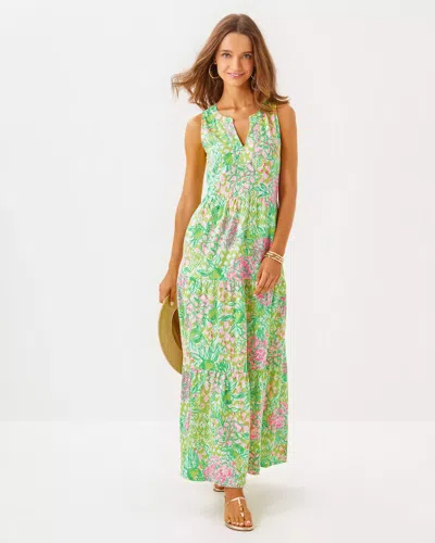 Lilly Pulitzer Sydnee Maxi Dress In Fauna Green Lime Feeling Good