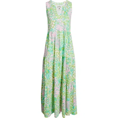 Lilly Pulitzer ® Sydnee Tiered Cotton Maxi Sundress In Fauna Green