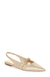 Lilly Pulitzer Tamara Slingback Shoe In Gold Metallic