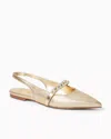 Lilly Pulitzer Tamara Slingback Shoe In Gold Metallic