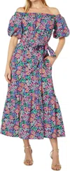 Lilly Pulitzer Tamie Off-the-shoulder Dress In Feeling Fintastic In Multi