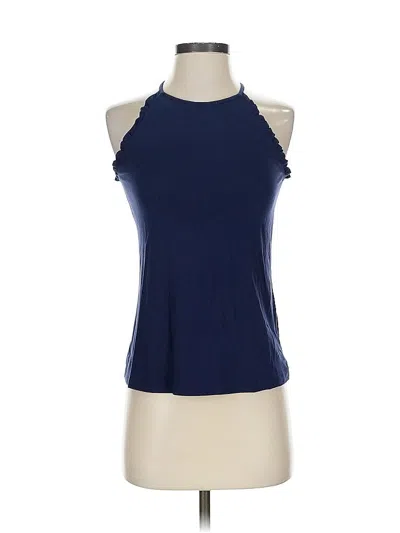 Pre-owned Lilly Pulitzer Tank Top Blue Halter Neckline Tops