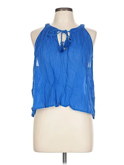 Pre-owned Lilly Pulitzer Tank Top Blue Halter Neckline Tops
