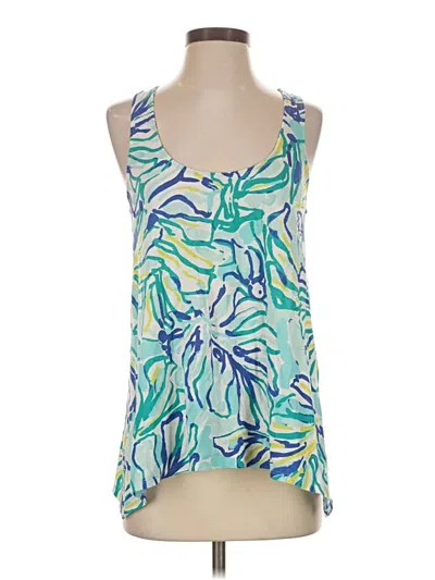 Pre-owned Lilly Pulitzer Tank Top Blue Halter Neckline Tops