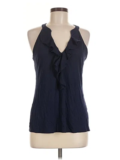 Pre-owned Lilly Pulitzer Tank Top Blue Halter Neckline Tops