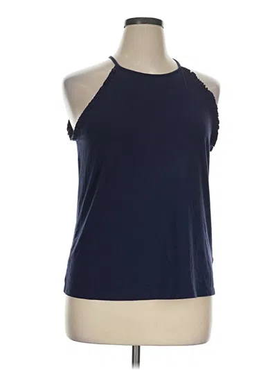 Pre-owned Lilly Pulitzer Tank Top Blue Halter Neckline Tops