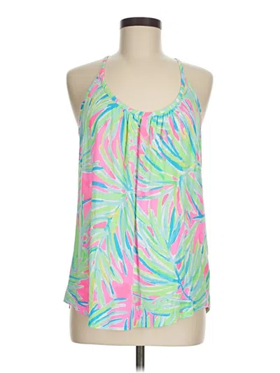 Pre-owned Lilly Pulitzer Tank Top Pink Halter Neckline Tops