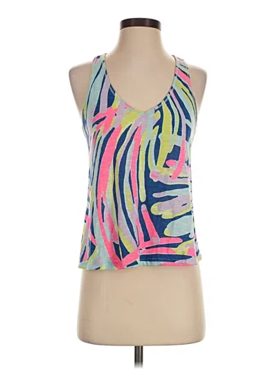 Pre-owned Lilly Pulitzer Tank Top Pink Halter Neckline Tops