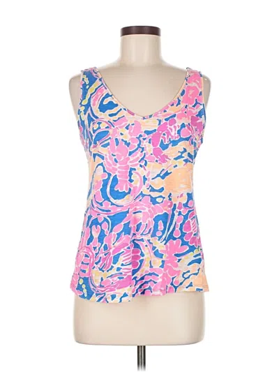 Pre-owned Lilly Pulitzer Tank Top Pink Strapless Neckline Tops