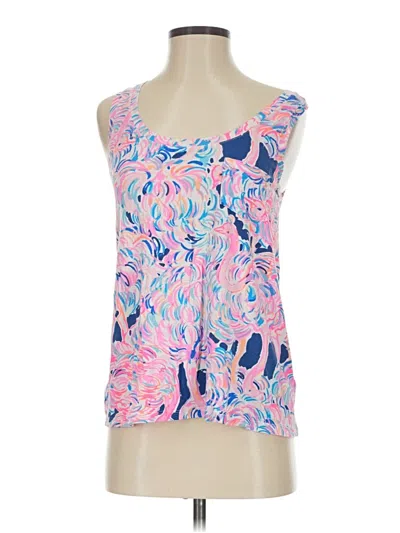 Pre-owned Lilly Pulitzer Tank Top Pink Strapless Neckline Tops