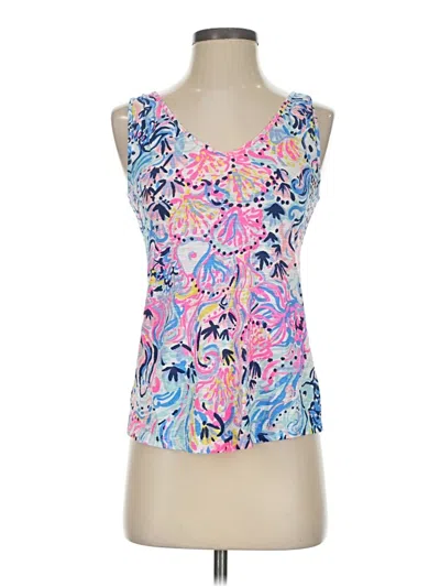 Pre-owned Lilly Pulitzer Tank Top Pink Strapless Neckline Tops