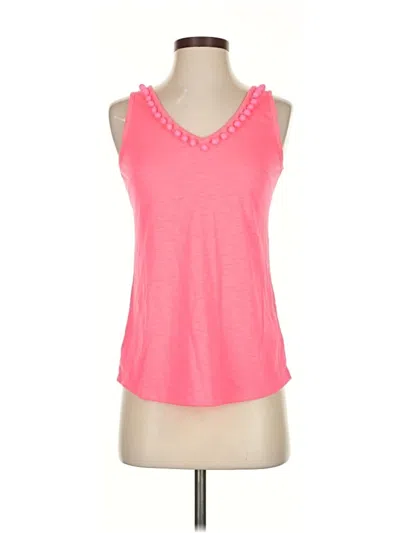 Pre-owned Lilly Pulitzer Tank Top Pink Sweetheart Neckline Tops