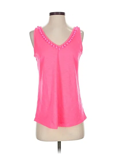 Pre-owned Lilly Pulitzer Tank Top Pink Sweetheart Neckline Tops