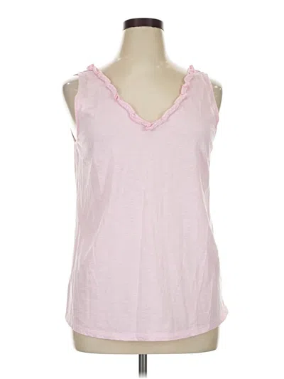 Pre-owned Lilly Pulitzer Tank Top Pink Sweetheart Neckline Tops