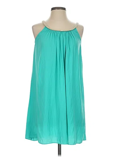 Pre-owned Lilly Pulitzer Tank Top Teal Halter Neckline Tops