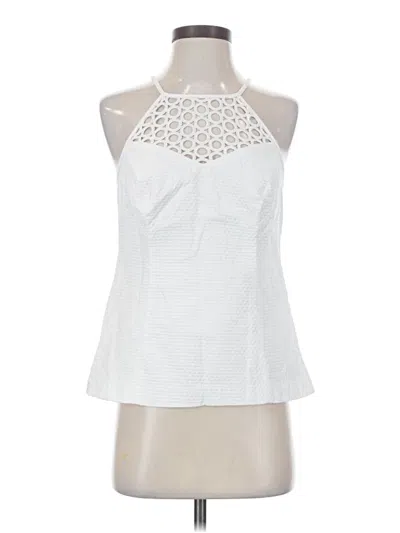 Pre-owned Lilly Pulitzer Tank Top White Halter Neckline Tops