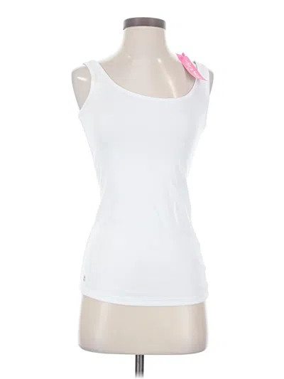 Pre-owned Lilly Pulitzer Tank Top White One Shoulder Neckline Tops