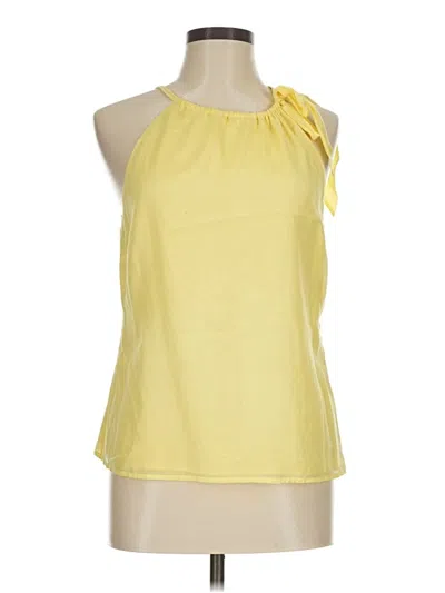 Pre-owned Lilly Pulitzer Tank Top Yellow Halter Neckline Tops