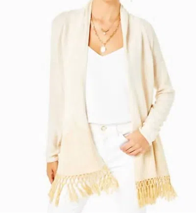 Lilly Pulitzer Tatum Cardigan In Gold Metallic In Neutral