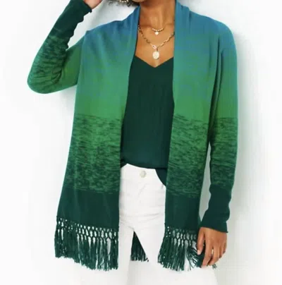 Lilly Pulitzer Tatum Ombre Cardigan In Evergreen