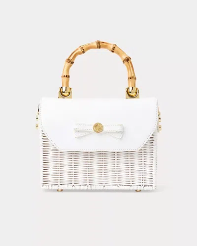 Lilly Pulitzer Teighen Bow Wicker Bag In White