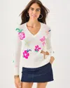 Lilly Pulitzer Tensley V-neck Sweater In White