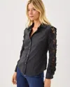 Lilly Pulitzer The Lace Lilly Shirt In Black
