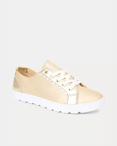 Lilly Pulitzer The Lilly Sneaker In Gold