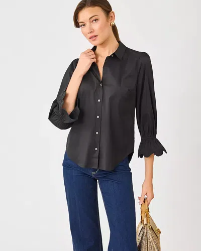 Lilly Pulitzer The Ricrac 3/4 Sleeve Lilly Shirt In Black