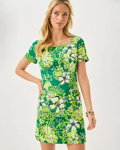 Lilly Pulitzer The Short Sleeved Lilly Shift Dress In Green