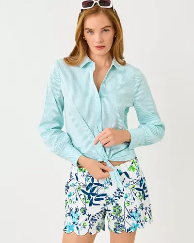 Lilly Pulitzer The Tie Lilly Shirt In Blue