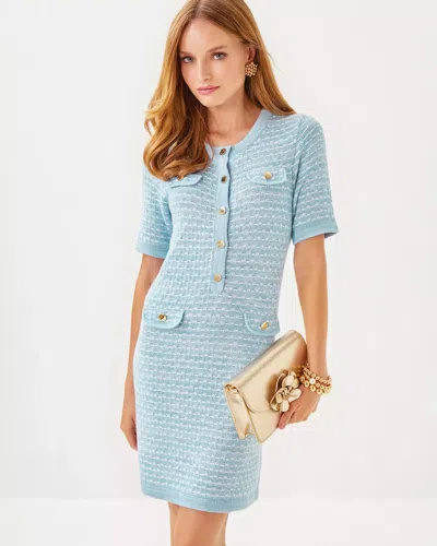 Lilly Pulitzer Theodorah Sweater Dress In Bluette Metallic Marl