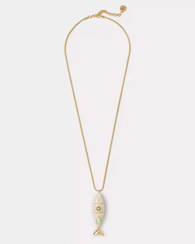 Lilly Pulitzer Throw Me A Line Necklace In Gold