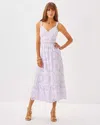 Lilly Pulitzer Tiah Midi Dress In Water Hyacinth Dancing Daisies Eyelet