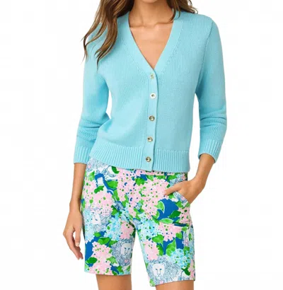 Lilly Pulitzer Tippery Cardigan In Day Dream Blue