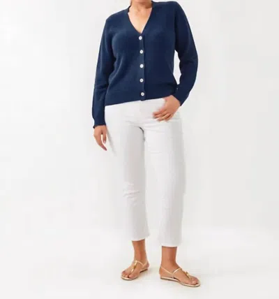 Lilly Pulitzer Tippery Cardigan In Low Tide Navy In Multi