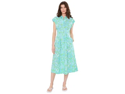 Lilly Pulitzer Tonya Midi Shirtdress Women's Dress Day Dream Blue Throw Me A Line: 12