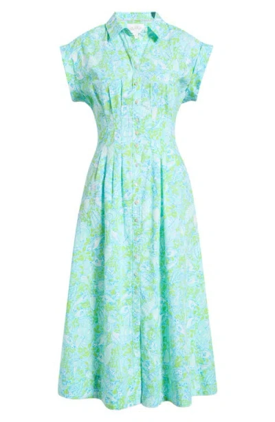 Lilly Pulitzer ® Tonya Print Midi Shirtdress In Green