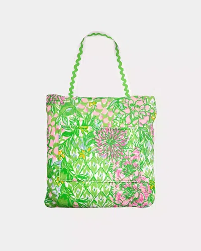 Lilly Pulitzer Towel Tote In Fauna Green Lime Feeling Good Accessories Small