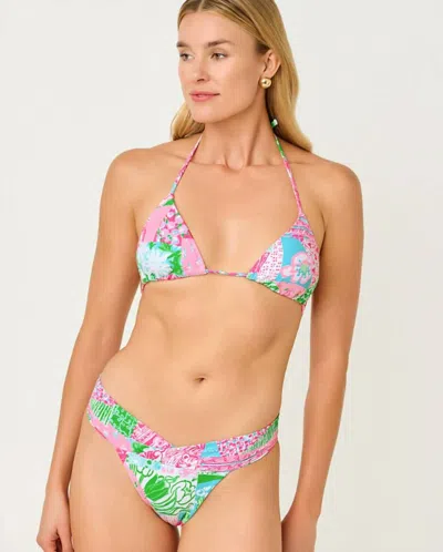 Lilly Pulitzer Trey Bikini Bottom In Multi Crazy Quilt