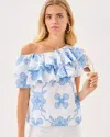 Lilly Pulitzer Trixie One-shoulder Ruffle Top