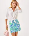 Lilly Pulitzer Tropper Mini Skirt In Sunwashed Blue Plumes In Bloom