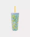 Lilly Pulitzer Tumbler With Straw In Multi