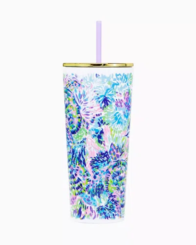 Lilly Pulitzer Tumbler With Straw In Blue